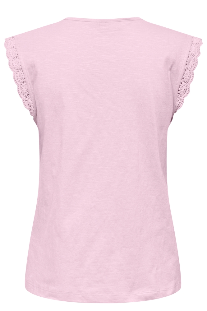 JDYSALVA LIFE S/L CROCHET TOP JRS N 15318217 FAIRY TALE